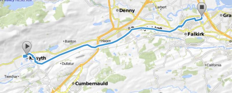 24 km bis Falkirk