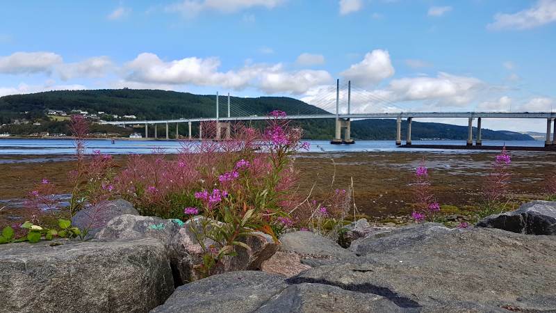 Blick auf die Kessock Bridge