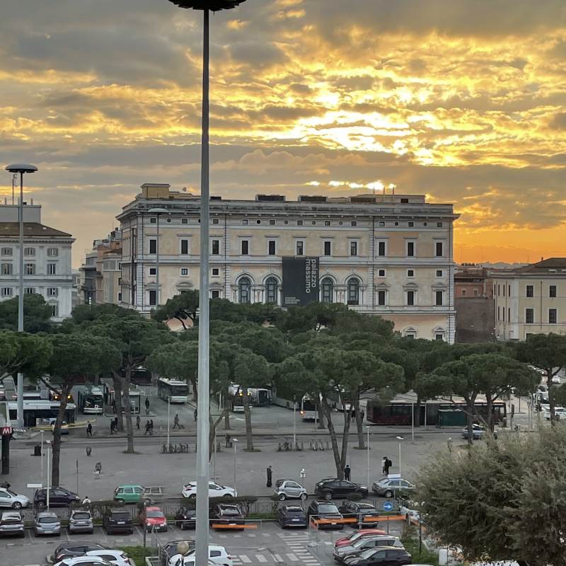 Letzter Blick aus dem Hotelfenster in Rom