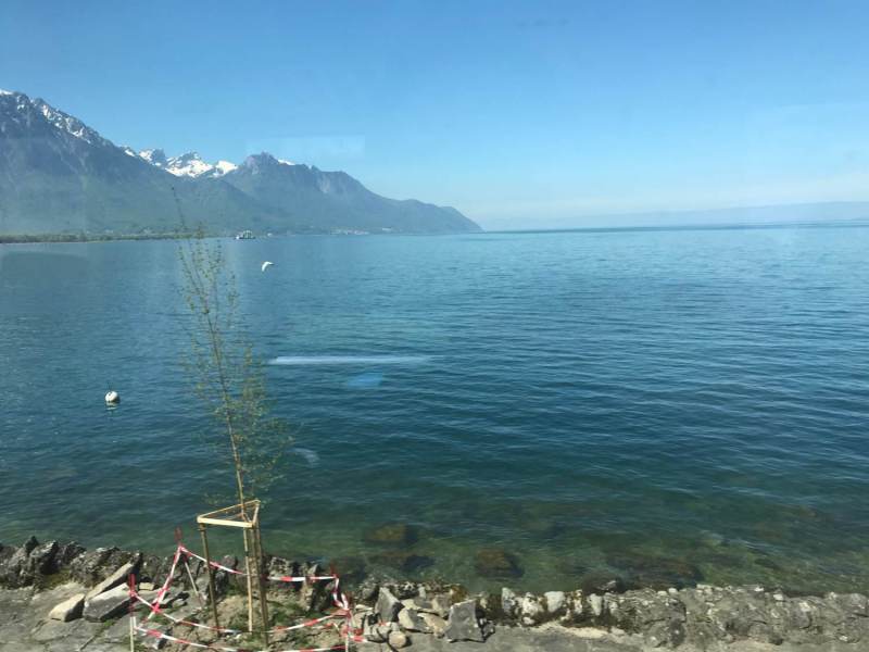 Heute geht es vorbei am Genfer See.