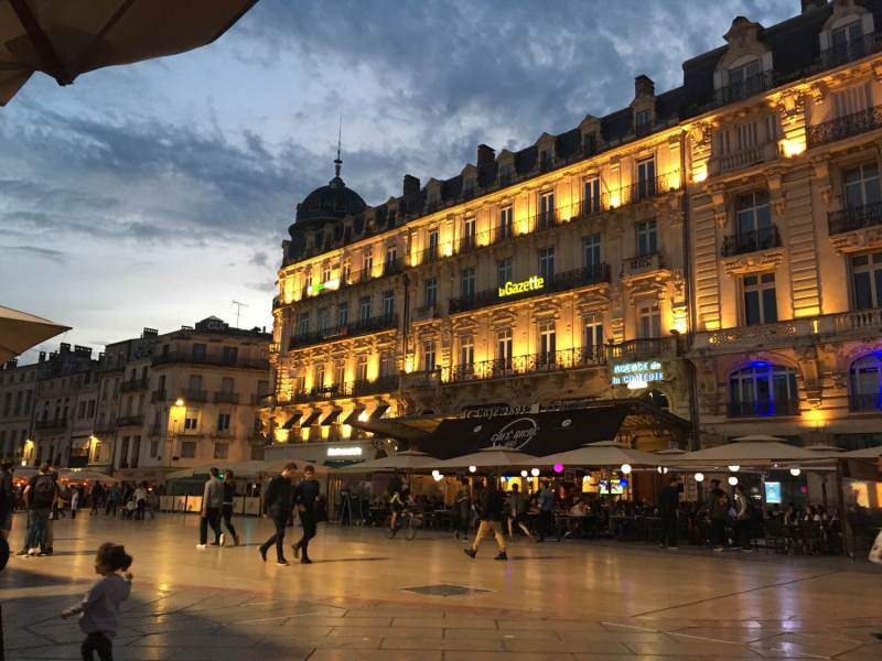 Abendstimmung in Montpellier