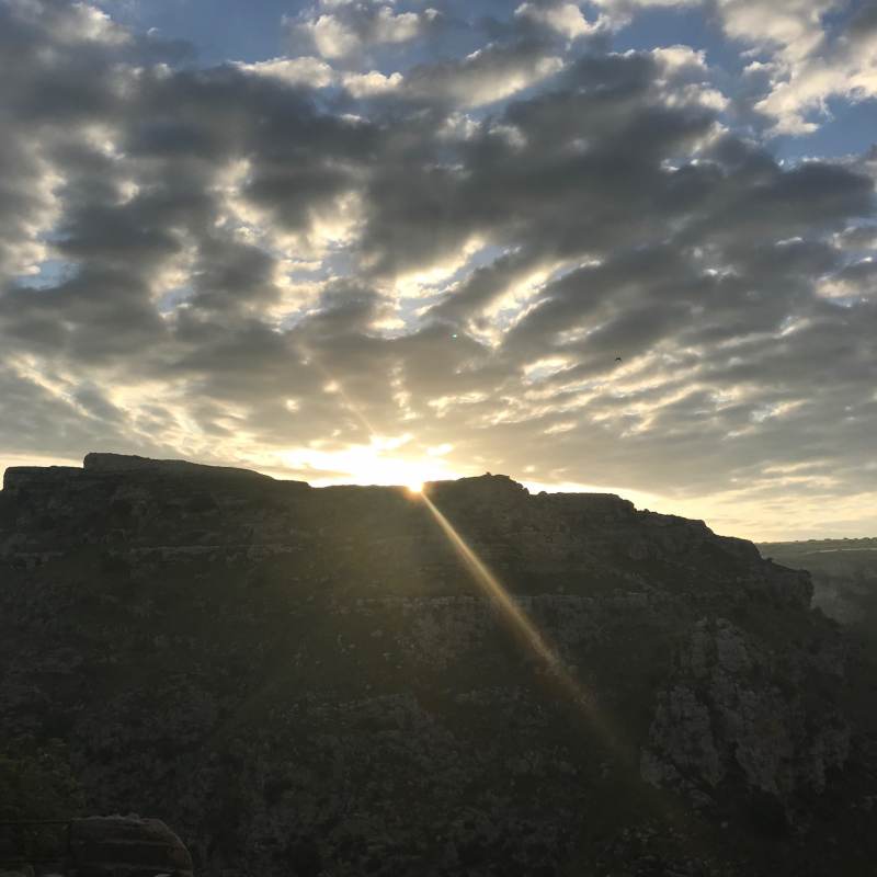 Wieder ein herrlicher Sonnenaufgang in Matera ...