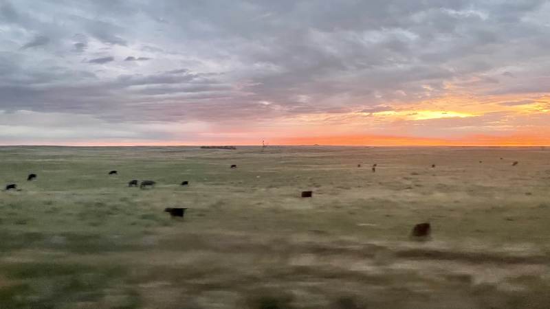 Sonnenaufgang auf dem Weg nach Denver